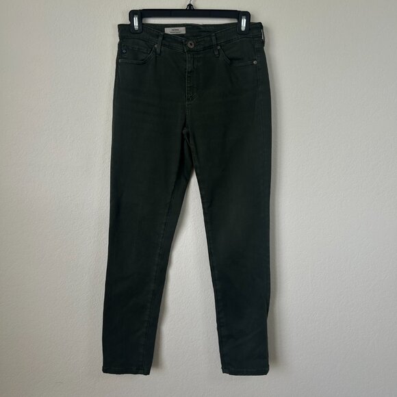 Adriano Goldschmied AG Pants Womens 28R Green The Prima Mid Rise Cigarette - Picture 1 of 8